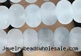 CRB5001 15.5 inches 4*6mm rondelle matte cloudy quartz beads wholesale