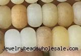 CRB5002 15.5 inches 4*6mm rondelle matte yellow aventurine beads