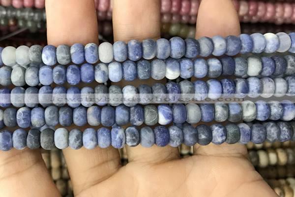 CRB5006 15.5 inches 4*6mm rondelle matte sodalite beads wholesale