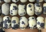 CRB5009 15.5 inches 4*6mm rondelle matte dalmatian jasper beads