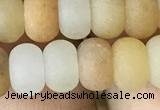 CRB5052 15.5 inches 5*8mm rondelle matte yellow aventurine beads