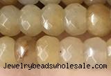 CRB5103 15.5 inches 4*6mm faceted rondelle yellow aventurine beads