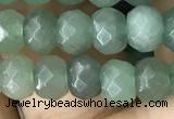 CRB5104 15.5 inches 4*6mm faceted rondelle green aventurine beads