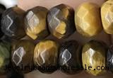 CRB5121 15.5 inches 4*6mm faceted rondelle yellow tiger eye beads