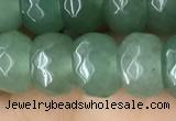 CRB5156 15.5 inches 5*8mm faceted rondelle green aventurine beads