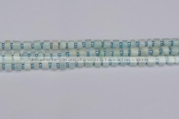 CRB530 15.5 inches 5*8mm tyre Chinese amazonite beads wholesale