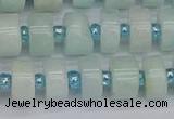 CRB531 15.5 inches 6*10mm tyre Chinese amazonite beads wholesale