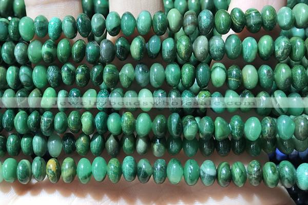 CRB5313 15.5 inches 4*6mm rondelle green jasper beads