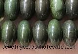 CRB5346 15.5 inches 5*8mm rondelle bronze green stone beads