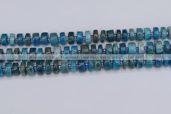 CRB539 15.5 inches 7*14mm tyre apatite gemstone beads wholesale