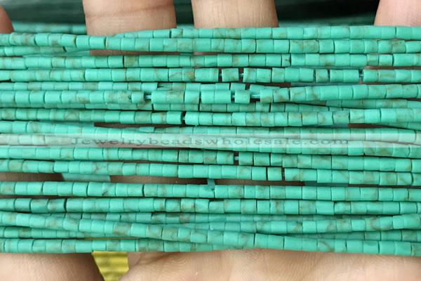 CRB5522 15 inches 2*2mm heishi synthetic turquoise beads wholesale