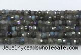 CRB5620 15.5 inches 4*7mm - 5*8mm faceted rondelle labradorite beads