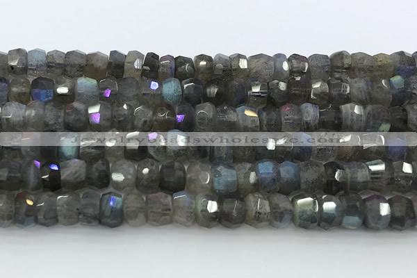 CRB5620 15.5 inches 4*7mm - 5*8mm faceted rondelle labradorite beads