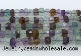 CRB5625 15.5 inches 6*8mm - 7*9mm faceted rondelle fluorite beads