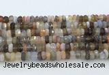 CRB5626 15.5 inches 3*6mm - 4*7mm faceted rondelle Botswana agate beads