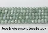 CRB5655 15.5 inches 6*10mm-7*11mm faceted rondelle green angel skin beads wholesale