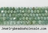 CRB5658 15.5 inches 6*10mm-7*11mm faceted rondelle jade beads wholesale