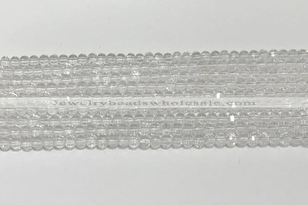 CRB5691 15 inches 4*4mm white crystal beads wholesale