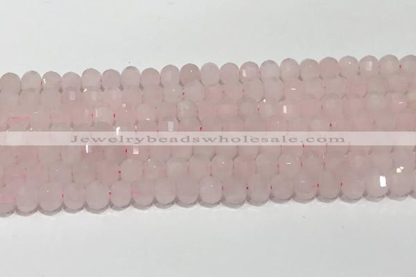 CRB5696 15 inches 6*6mm rose quartz beads wholesale