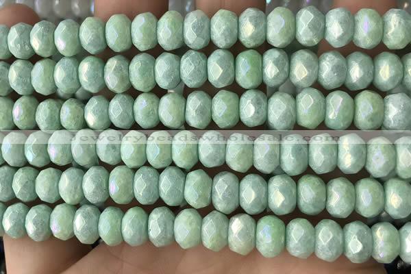 CRB5706 15 inches 5*8mm faceted rondelle AB-color jade beads