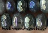 CRB5707 15 inches 5*8mm faceted rondelle AB-color labradorite beads