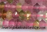 CRB5756 15 inches 2*3mm faceted tourmaline beads