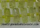 CRB576 15.5 inches 8*16mm faceted rondelle lemon quartz beads