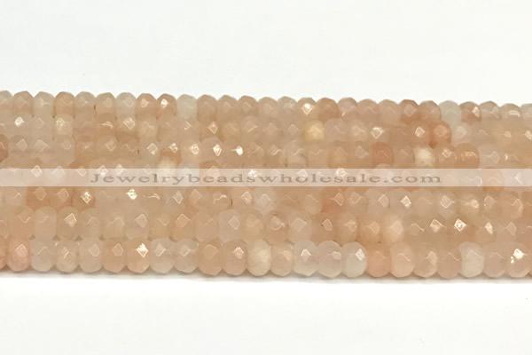 CRB5799 15 inches 4*6mm, 5*8mm, 6*10mm faceted rondelle pink aventurine jade beads