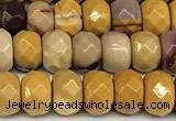 CRB5804 15 inches 4*6mm, 5*8mm faceted rondelle mookaite beads