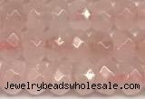 CRB5806 15 inches 4*6mm, 5*8mm, 6*10mm faceted rondelle rose quartz beads