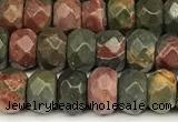 CRB5826 15 inches 4*6mm, 5*8mm, 6*10mm faceted rondelle picasso jasper beads