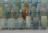 CRB645 15.5 inches 5*8mm tyre aquamarine gemstone beads