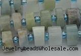 CRB646 15.5 inches 6*10mm tyre aquamarine gemstone beads