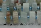 CRB647 15.5 inches 6*12mm tyre aquamarine gemstone beads