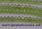 CRB703 15.5 inches 2*3mm faceted rondelle peridot gemstone beads