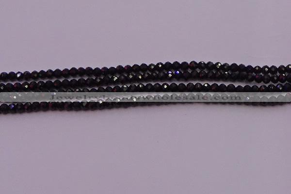 CRB705 15.5 inches 2*3mm faceted rondelle black spinel beads