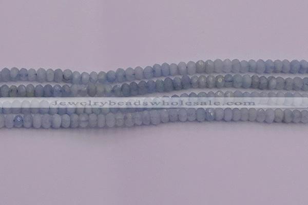 CRB710 15.5 inches 2.5*4mm faceted rondelle aquamarine beads