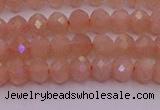 CRB714 15.5 inches 3*4mm faceted rondelle peach moonstone beads