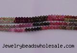 CRB717 15.5 inches 3*5mm faceted rondelle tourmaline beads