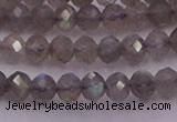 CRB719 15.5 inches 3*4mm faceted rondelle labradorite beads