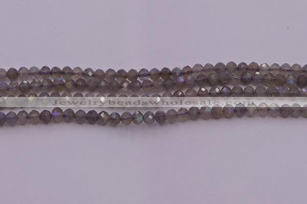 CRB719 15.5 inches 3*4mm faceted rondelle labradorite beads