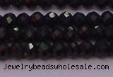 CRB721 15.5 inches 3*4mm faceted rondelle black tourmaline beads