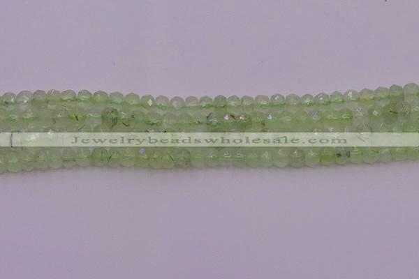 CRB724 15.5 inches 3*5mm faceted rondelle prehnite gemstone beads