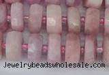 CRB826 15.5 inches 6*10mm faceted rondelle kunzite beads