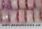 CRB829 15.5 inches 8*16mm faceted rondelle kunzite beads