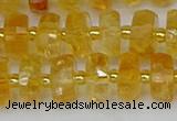 CRB842 15.5 inches 6*10mm faceted rondelle citrine beads