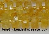 CRB845 15.5 inches 8*16mm faceted rondelle citrine beads