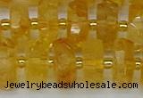 CRB846 15.5 inches 8*18mm faceted rondelle citrine beads