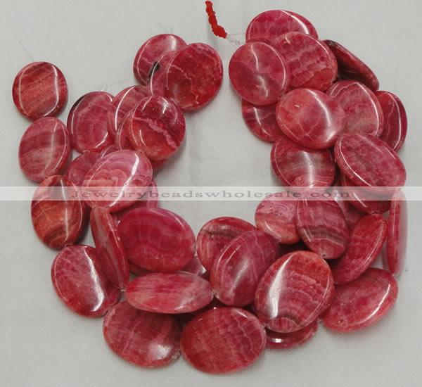 CRC09 16 inches 30*40mm oval rhodochrosite gemstone beads wholesale