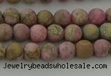 CRC1001 15.5 inches 6mm round matte rhodochrosite gemstone beads